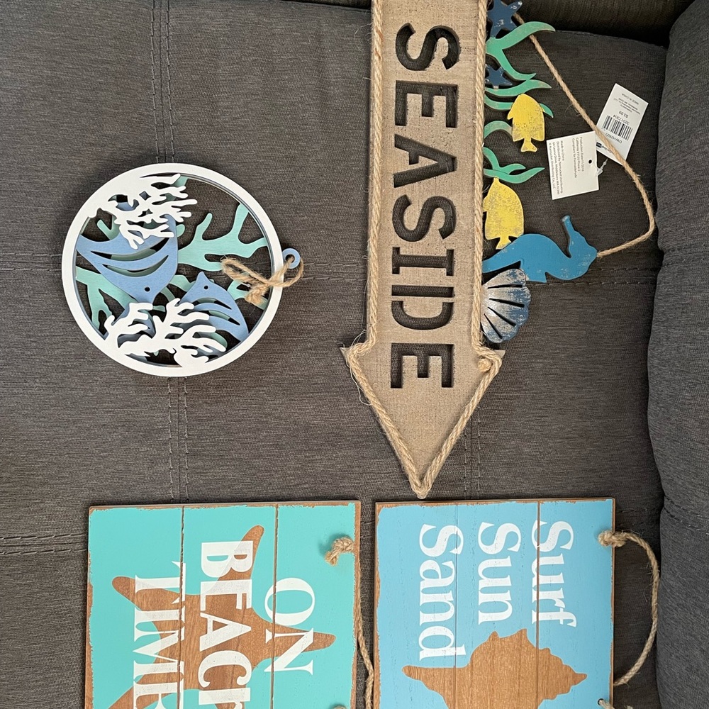 Beach signs